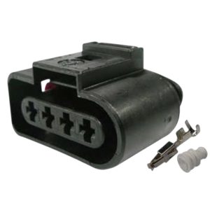 KIT CONECTOR  4 VIAS FEMEA BOBINA DE INGINIÇAO /LAMBDA/SENSOR HEGO / VW