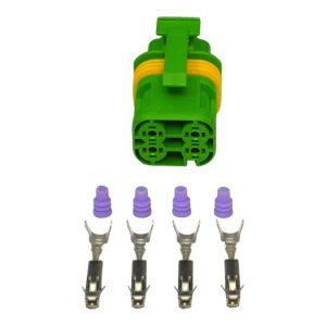 KIT CONECTOR 4 VIAS FÊMEA REPARO VÁLVULA EBS LADO ESQUERDO METEOR / MAN / VOLKSWAGEM