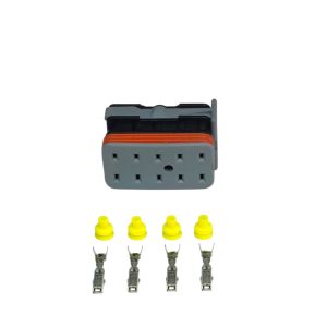 KIT CONECTOR 10 VIAS FEMEA REPARO BOTÃO CHAVE DE LUZ VALTRA MASSEY FERGUSON