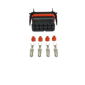 KIT CONECTOR 10 VIAS FEMEA REPARO MODULO MOTOR S6 / S8  SCANIA NTG  CODE 6 PRETO