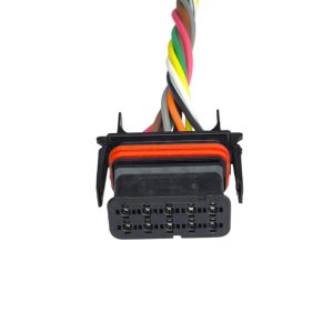 CHICOTE 10 VIAS FEMEA REPARO MODULO MOTOR S6 / S8  SCANIA NTG  CODE 6  PRETO