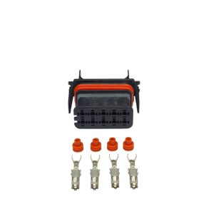 KIT CONECTOR 10 VIAS FEMEA REPARO MODULO MOTOR S6 / S8  SCANIA NTG  CODE 1 PRETO